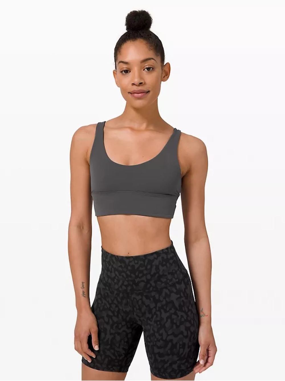 Lululemon Rejuvenate Grey/Black Camo-Print Reversible Sports Bra